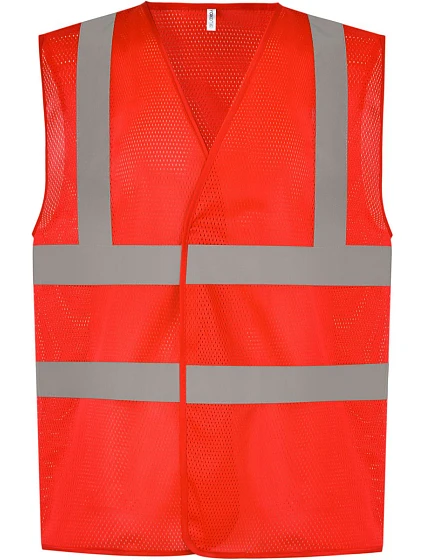 Yoko HVW 120 Hi-Vis síťovaná bezpečnostní vesta 79.W120 red Yoko HVW 120 Hi-Vis síťovaná bezpečnostní vesta 79.W120 red
