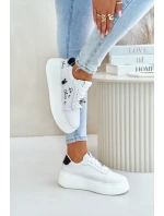 Dámské Kožené Tenisky Na Platformě S  A  Bílé model 21675574 - VINCEZA