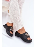 Pěnové Dámské Sandały Se Zlatými Černé model 21700251 - Boto Pěnové Dámské Sandały Se Zlatými Černé model 21700251 - Boto