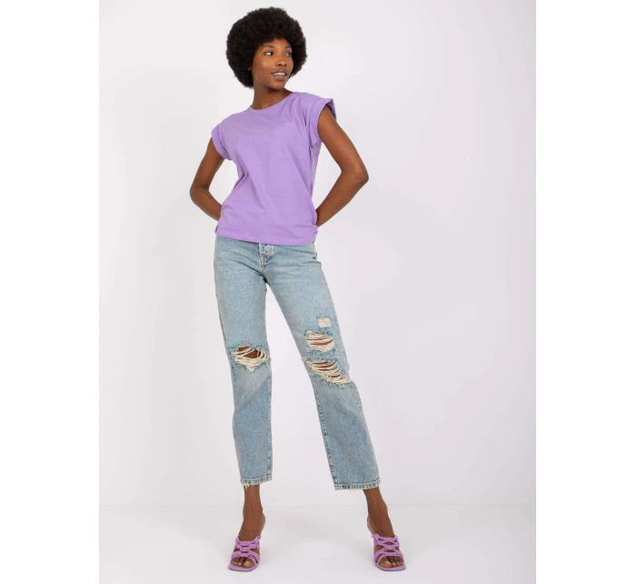 T shirt RV TS model 21207165 fioletowy - FPrice T shirt RV TS model 21207165 fioletowy - FPrice