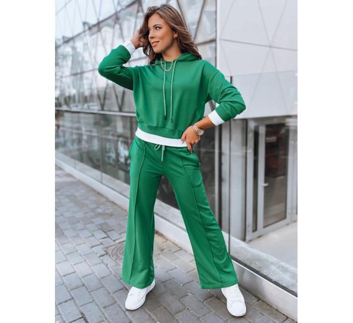 Dámská tepláková souprava SANELIS tmavě zelená FashionStreet AY0989