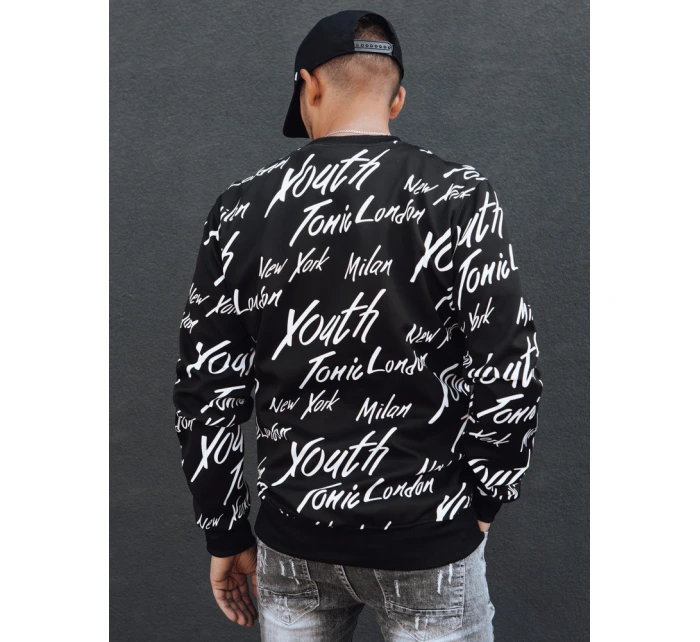 Pánská mikina bez kapuce černá FashionStreet BX5779