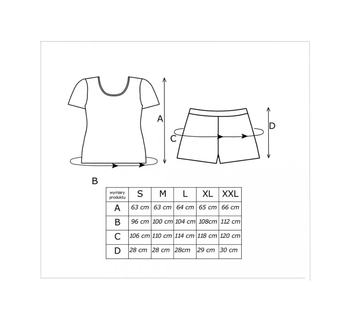 Pyžamo Donna Cherry Short kr/r S-2XL Pyžamo Donna Cherry Short kr/r S-2XL
