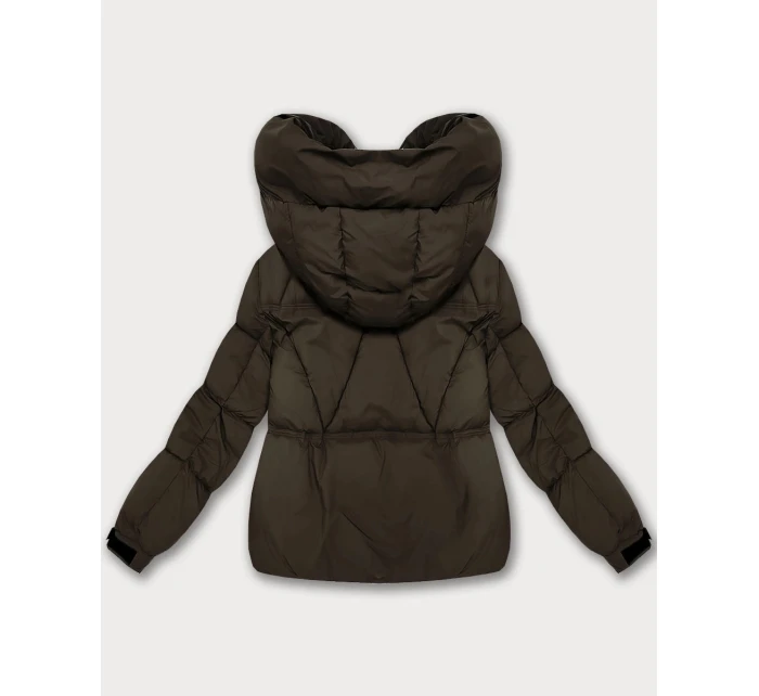 Hnědá dámská oversize bunda pro přechodné období model 21439662 - S'WEST