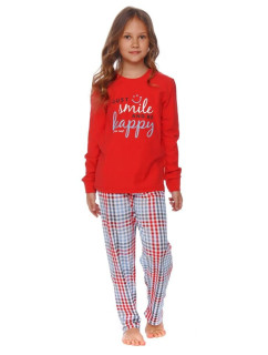 Dívčí pyžamo Flow červené smile