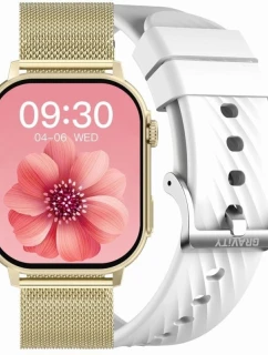 Dámské chytré hodinky  s bílým  + zlatý náramek model 21806489 - Gravity