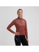 Rogelli dámský dres s dlouhým rukávem MONO hnědý L