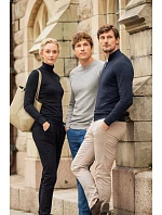 Casual Sweater Pánský pletený svetr navy model 22460621 - James Harvest Casual Sweater Pánský pletený svetr navy model 22460621 - James Harvest