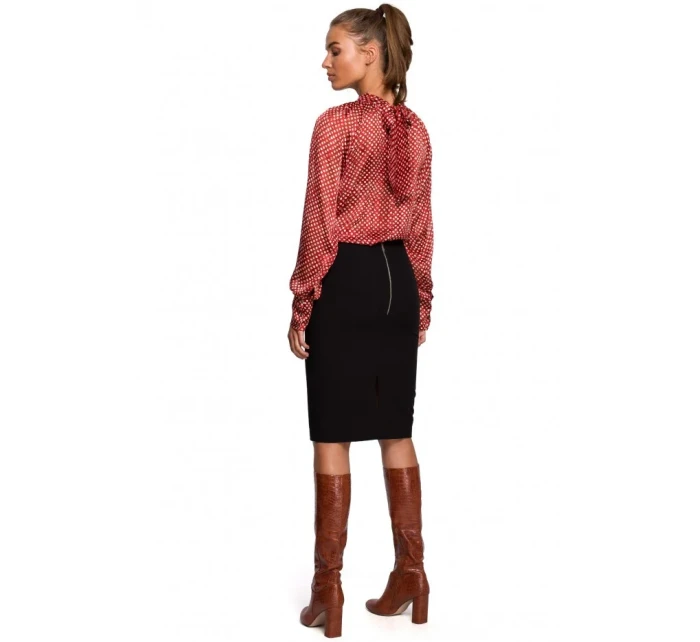 S235 Chiiffonová halenka se zavazováním na zádech - model 2