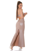 Soo Sexy! Koucla faux leather Dress with XL Slit