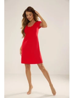 Dámská noční košile Visa 870 Červená - De Lafense