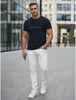 Pánské bavlněné tričko s nápisem Los Angeles tmavě modré FashionStreet NX5099R