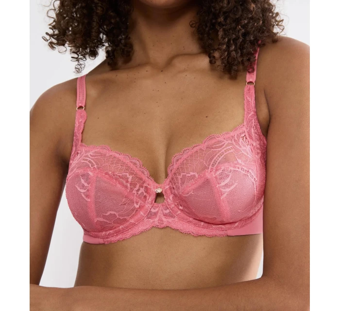 Dámská podprsenka Wild Peony Florale W - RED - růžová 3880 - TRIUMPH