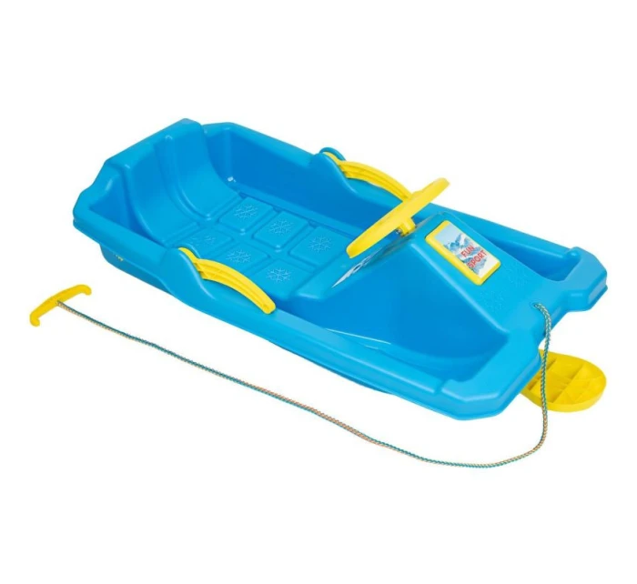 ADAŚ PLASTOVÁ PÁSKA S BRZDOU A ŘÍDICÍM PRVKEM 84x43x25CM MODRÁ