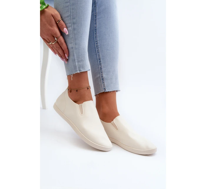 Dámské tenisky Trampky Slip-On Beige Lovinia