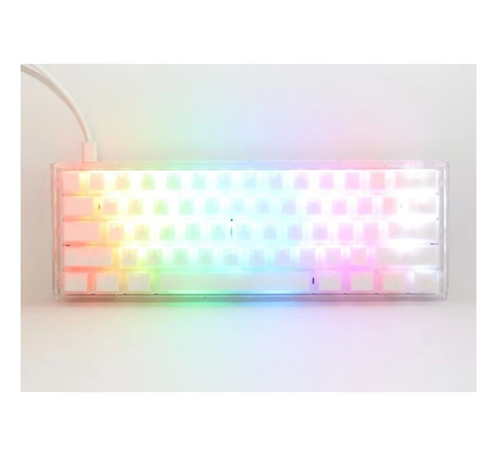 One 3 Aura White Mini herní klávesnice USB QWERTY American model 21491829 White - Ducky One 3 Aura White Mini herní klávesnice USB QWERTY American model 21491829 White - Ducky