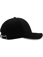Atlantis Headwear Pilot Piping Sandwich 6 panelová broušená sandwich kšiltovka 33.0502 black/white Atlantis Headwear Pilot Piping Sandwich 6 panelová broušená sandwich kšiltovka 33.0502 black/white