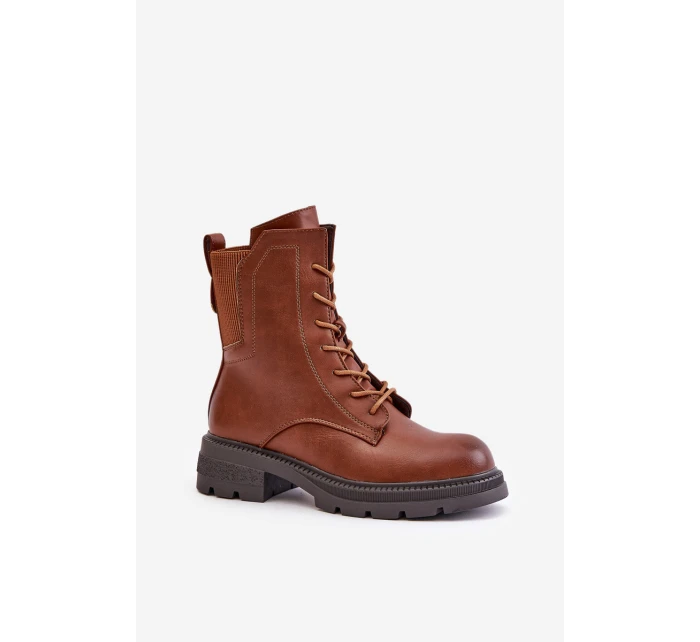 Zateplené boty workery na zip hnědé model 21675724 - Boto Zateplené boty workery na zip hnědé model 21675724 - Boto