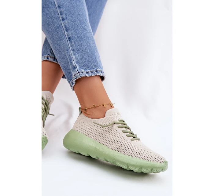 Materiálové Dámské Sportovní Boty Béžové Helinae Materiálové Dámské Sportovní Boty Béžové Helinae