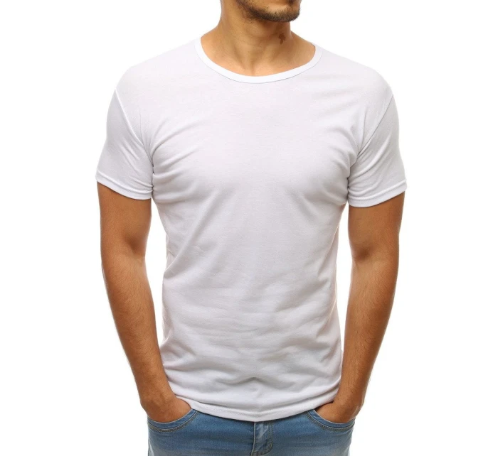 Pánské hladké bílé tričko model 21961967 - Dstreet