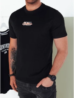 Pánské tričko s potiskem černé FashionStreet RX5422