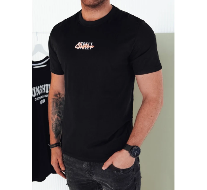 Pánské tričko s potiskem černé FashionStreet RX5422