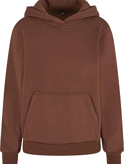 BY 289 Dámská oversize mikina s kapucí "Fluffy" model 22451620 chocolate brown - Build your Brand