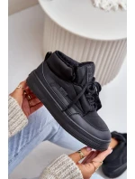 Zateplené Dámské Tenisky Big Star Černé Zateplené Dámské Tenisky Big Star Černé