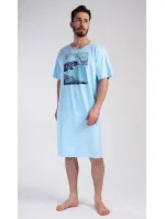 Pánská noční košile s krátkým rukávem model 19903025 - Vienetta MAN Pánská noční košile s krátkým rukávem model 19903025 - Vienetta MAN
