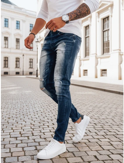 Pánské tmavě modré džínové kalhoty FashionStreet UX3993