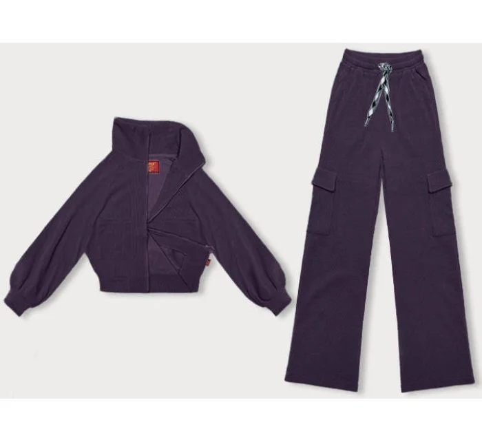Fialový casual komplet s kalhotami typu cargo model 18875854 - LHD Fialový casual komplet s kalhotami typu cargo model 18875854 - LHD