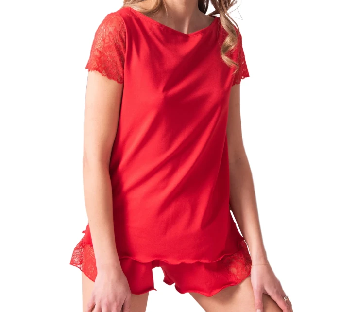 Dámské pyžamo Nicola red plus - ELDAR