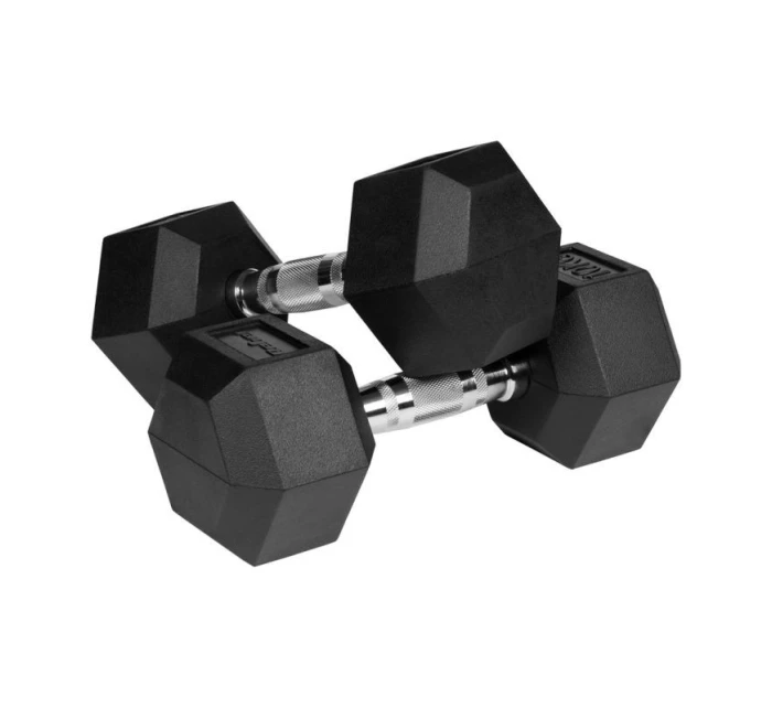 HEX 2x10 kg pogumované litinové činky REBEL ACTIVE