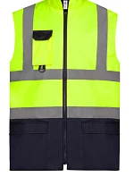 Yoko HV 005 Hi-Vis polstrovaná vesta 79.V005 hi vis yellow/navy