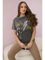 Halenka z rubané bavlny Rock n roll hnědý Halenka z rubané bavlny Rock n roll hnědý