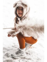 Dětské zateplené kozačky na zip Big Star KK374178 Stříbro