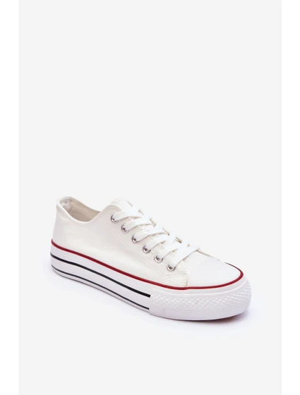 Nízké klasické tenisky na platformě Bílé Jazlyn Nízké klasické tenisky na platformě Bílé Jazlyn