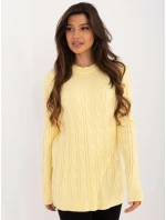 Sweter AT SW model 20461031 jasny żółty - FPrice Sweter AT SW model 20461031 jasny żółty - FPrice