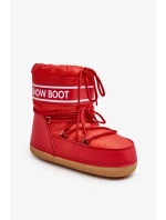 Dámské červené boty do sněhu se zavazováním Soia Dámské červené boty do sněhu se zavazováním Soia
