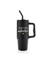 HEZKÝ DEN MILÁČKU - černý cestovní termohrnek 900 ml HEZKÝ DEN MILÁČKU - černý cestovní termohrnek 900 ml