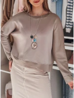 Dámská máslová oversize halenka s přívěskem  Dstreet model 21986125 - FashionStreet