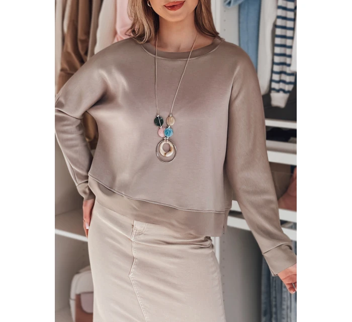 Dámská máslová oversize halenka s přívěskem  Dstreet model 21986125 - FashionStreet