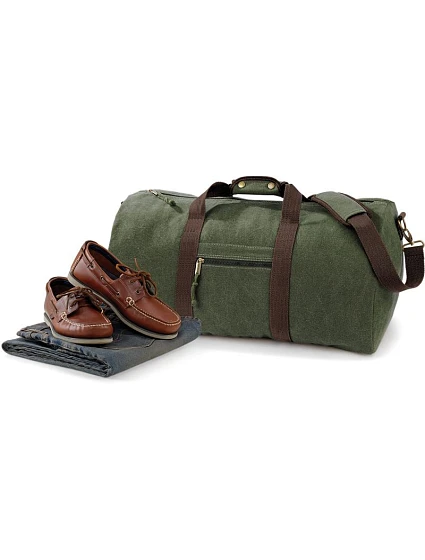 Quadra QD 613 Vintage plátěná cestovní taška 51.D613 vintage military green Quadra QD 613 Vintage plátěná cestovní taška 51.D613 vintage military green