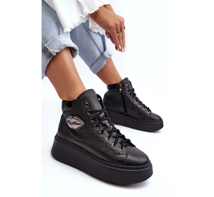 Dámské vysoké tenisky na zip Lemar černé model 21637694 - Boto Dámské vysoké tenisky na zip Lemar černé model 21637694 - Boto