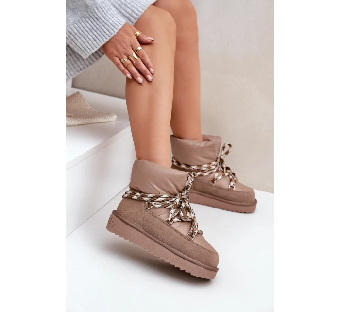 Semišové Sněhule Dámské S   Taupe model 21679986 - D.Franklin