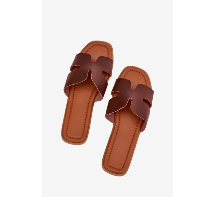 Dámské Plné Sandály S Tmavě Hnědé model 21704396 - Boto Dámské Plné Sandály S Tmavě Hnědé model 21704396 - Boto