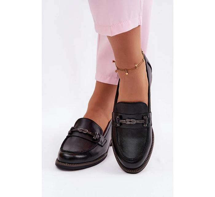 Dámské kožené mokasiny Vinceza 18132 Černé Dámské kožené mokasiny Vinceza 18132 Černé