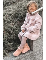 Dětské Teplé Sněhule Semišové Růžové Gooby Dětské Teplé Sněhule Semišové Růžové Gooby