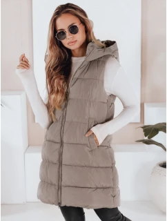 Dámská prošívaná vesta BRITA béžová FashionStreet TY3267