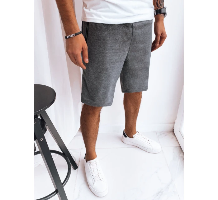 Pánské tmavě šedé teplákové šortky Dstreet model 21968923 - FashionStreet